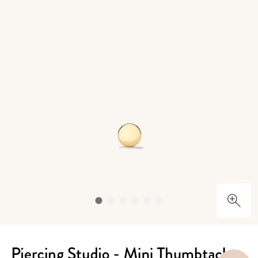 Mini Thumbtack Flat Back Studs 14k